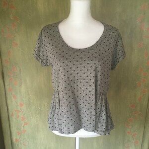 Current Elliott Heather Gray with Black Dot Top Size 0 (Small)